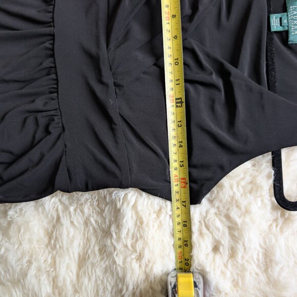 LAUREN Ralph Lauren Black Maxi Dress - Size 10 | Elegant Evening | New Year's - Picture 7 of 8